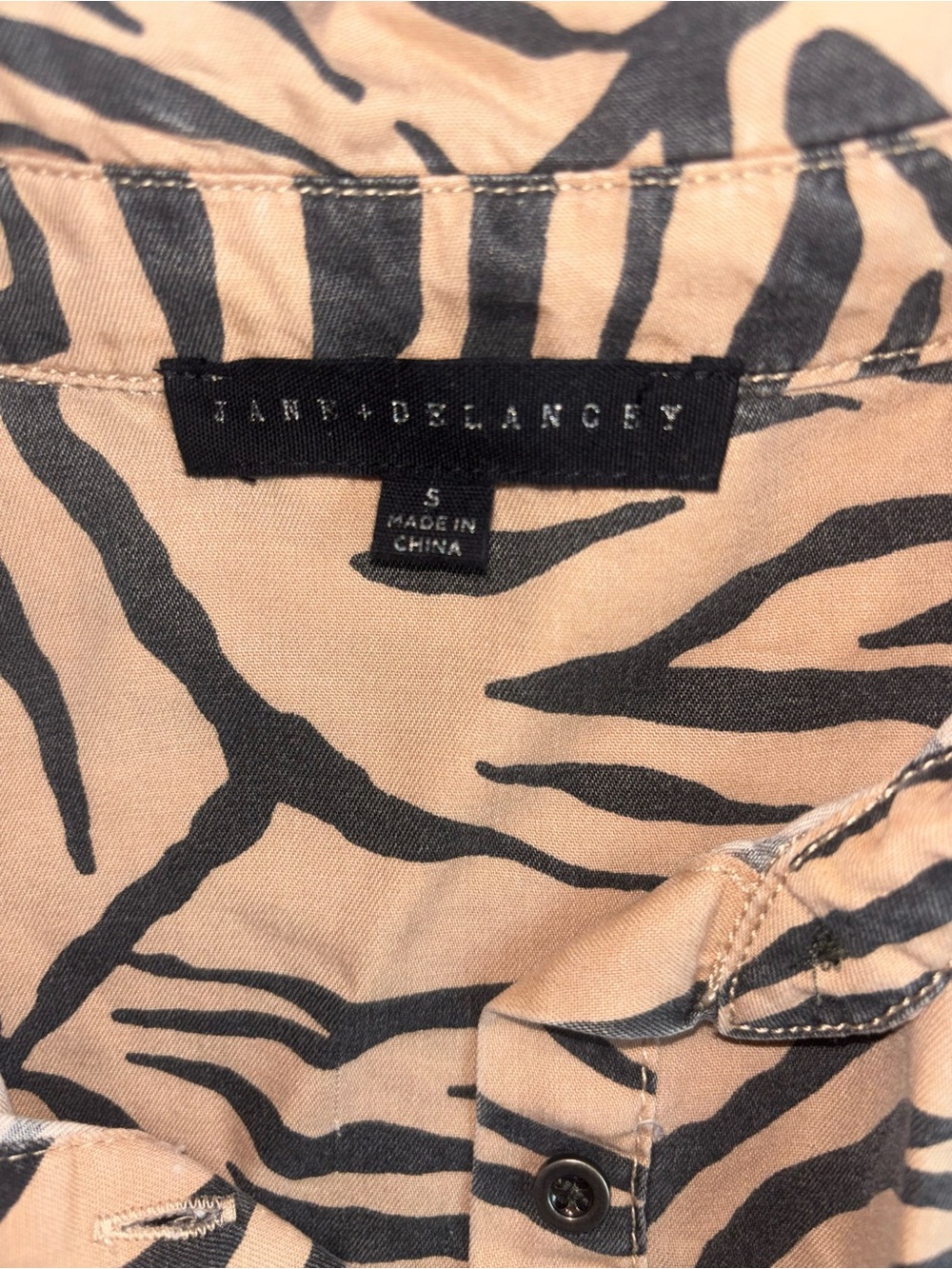 Jane & Delancey Zebra Print Matching Set 🖤 Tan Wide Leg Pants & Tie Back - Picture 7 of 9